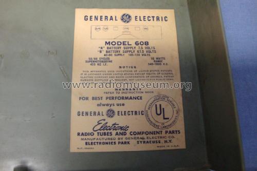 608 ; General Electric Co. (ID = 2253666) Radio