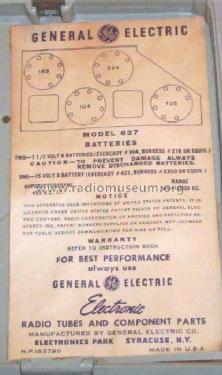 637 ; General Electric Co. (ID = 226424) Radio