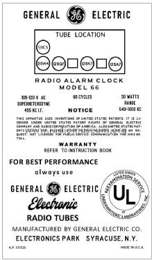 66 ; General Electric Co. (ID = 2986169) Radio
