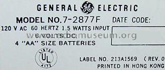 Two Way 7-2877F; General Electric Co. (ID = 533429) Radio