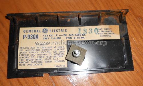 8 Transistor P-930A; General Electric Co. (ID = 1481706) Radio