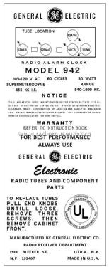 942 ; General Electric Co. (ID = 2787330) Radio