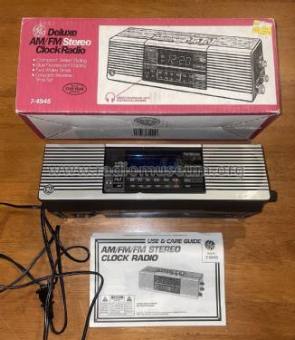 AM/FM/FM Stereo Clock Radio 7-4945A; General Electric Co. (ID = 2859100) Radio