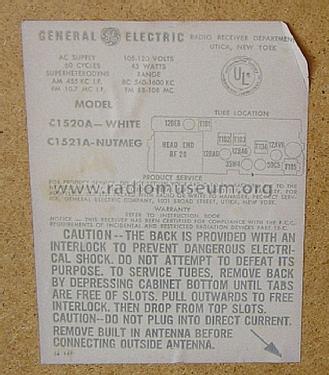 C1520A - White; General Electric Co. (ID = 1460394) Radio