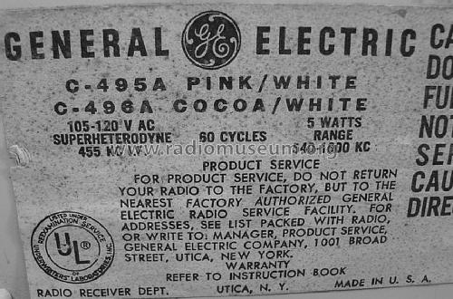 C495A ; General Electric Co. (ID = 1453488) Radio