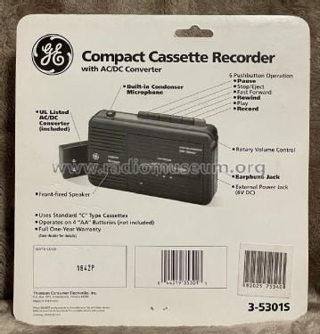 Compact Cassette Recorder 3-5301S; General Electric Co. (ID = 2981275) R-Player