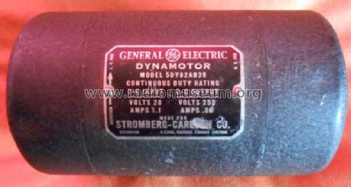 Dynamotor DY-2A/ARC-2 Model #5DY82AB39; General Electric Co. (ID = 1629692) Power-S