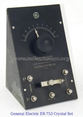 Radio Receiver ER-753 Design No. 2; General Electric Co. (ID = 1985994) Cristallo
