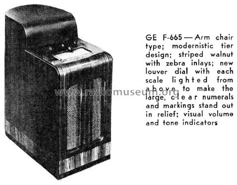 F-665 ; General Electric Co. (ID = 1048252) Radio