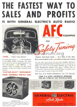 FA-80 ; General Electric Co. (ID = 1001698) Car Radio