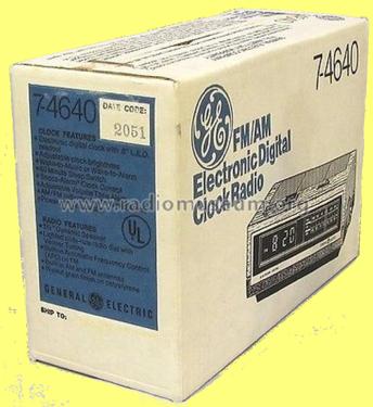 FM/AM Electronic Digital Clock Radio 7-4640D; General Electric Co. (ID = 1814428) Radio