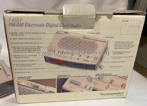 FM/AM Electronic Digital Clock Radio 7-4657A; General Electric Co. (ID = 2907942) Radio