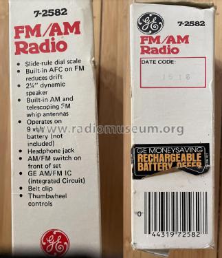 FM/AM Radio 7-2582D; General Electric Co. (ID = 2892959) Radio