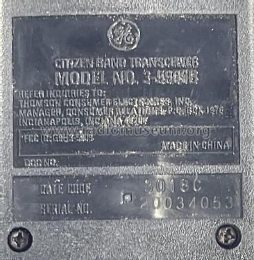 Help! Full Power 40 Channel Emergency/Info CB Radio 3-5909B; General Electric Co. (ID = 2987332) Citizen