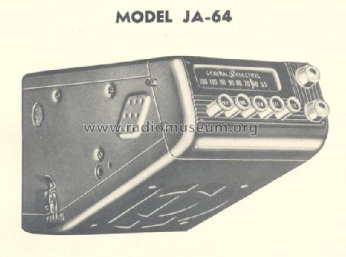 JA-64 ; General Electric Co. (ID = 160922) Car Radio