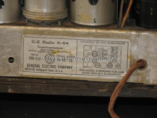 K64; General Electric Co. (ID = 596481) Radio