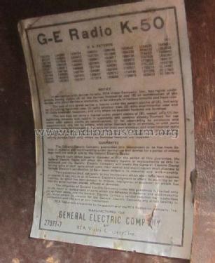 K-50-P Ch= RCA R-28-P?; General Electric Co. (ID = 1544119) Radio