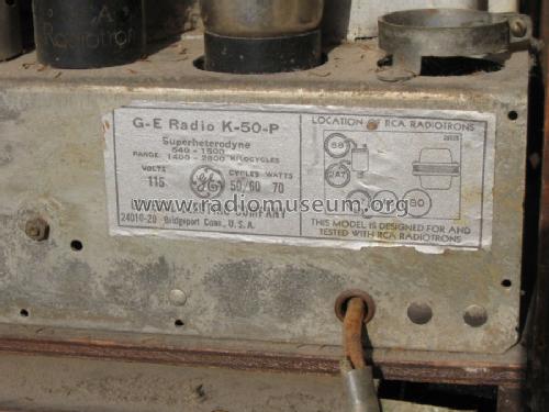 K-50-P Ch= RCA R-28-P?; General Electric Co. (ID = 877104) Radio