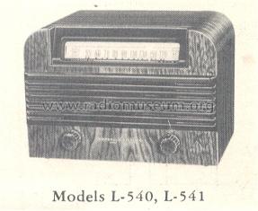 L-541 ; General Electric Co. (ID = 164064) Radio