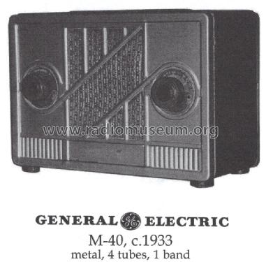 M-40 ; General Electric Co. (ID = 1419574) Radio