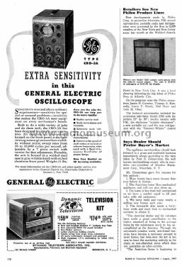 Oscilloscope CRO-3A; General Electric Co. (ID = 1241501) Equipment