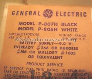 P808H ; General Electric Co. (ID = 236565) Radio