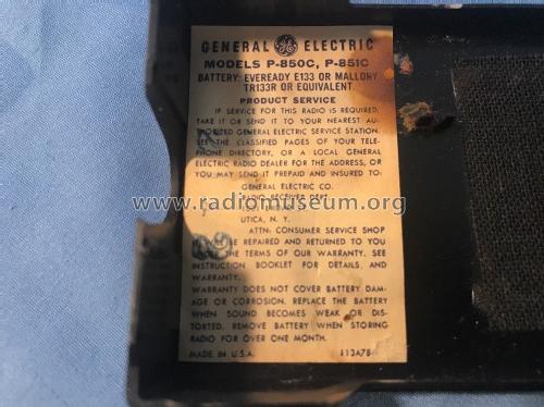 P850C ; General Electric Co. (ID = 2248779) Radio