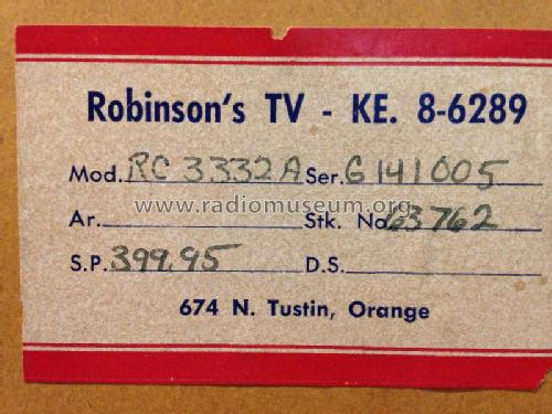 RC3332A Console; General Electric Co. (ID = 2986214) Radio