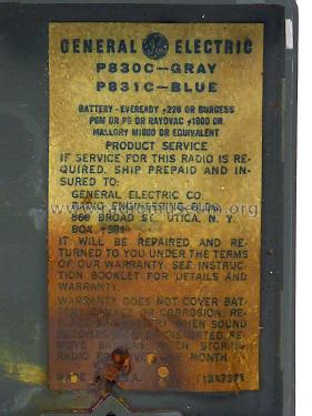 Six Transistor P830C; General Electric Co. (ID = 2695580) Radio