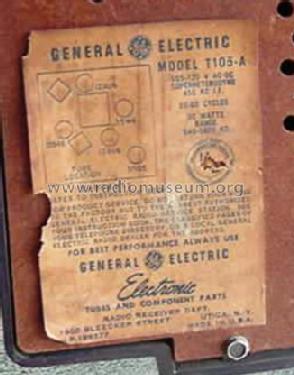 T105A T105A; General Electric Co. (ID = 124249) Radio