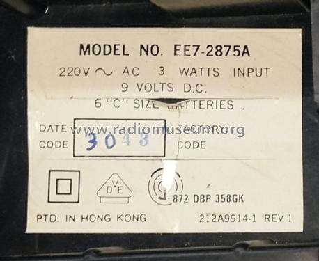 FM/AM Receiver Two Way Power EE7-2875A; General Electric Co. (ID = 2273716) Radio