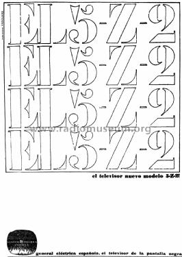 5Z2; General Eléctrica (ID = 2296380) Television
