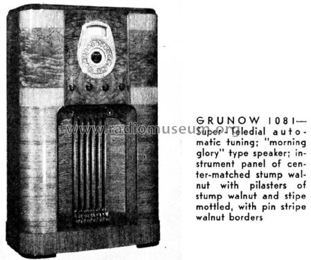 Grunow 1081 Teledial 10-G; General Household (ID = 1005596) Radio