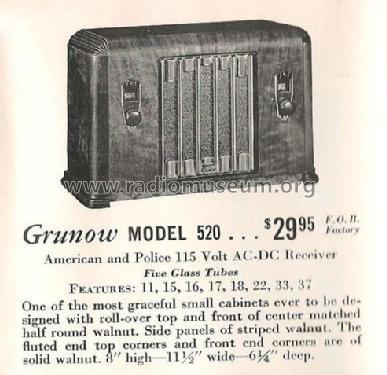 Grunow 520 Ch= 5-B; General Household (ID = 1236899) Radio