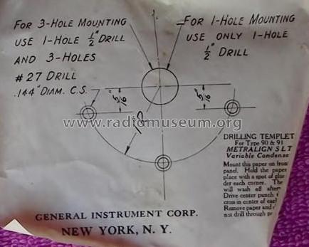 Metralign - SLT Variable Condenser 91 - Series A - F; General Instrument (ID = 1741300) Radio part