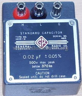 Standard Capacitor 1409-M; General Radio (ID = 315391) Equipment
