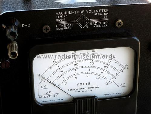 Vacuum-Tube Voltmeter 1803-B; General Radio (ID = 1605482) Equipment