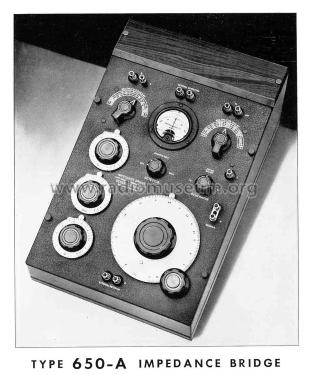 650A Impedance Bridge ; General Radio (ID = 1103611) Ausrüstung