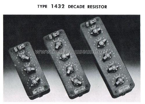Decade Resistor 1432-U /-K /-J /-L /-Q /-T /-N /-M /-P /-Y /-X /-Z; General Radio (ID = 1542445) Equipment