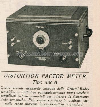 Distortion Factor Meter 536 A; General Radio (ID = 2684942) Equipment