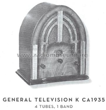 K ; General Television (ID = 1588385) Radio