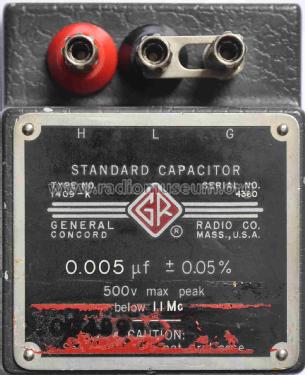 Standard Capacitor 1409K; General Radio (ID = 1745856) Equipment