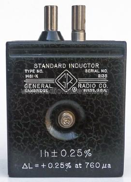 Standard Inductor 1481-K; General Radio (ID = 770511) Equipment