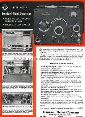 Standard Signal Generator 1001-A; General Radio (ID = 2173754) Ausrüstung