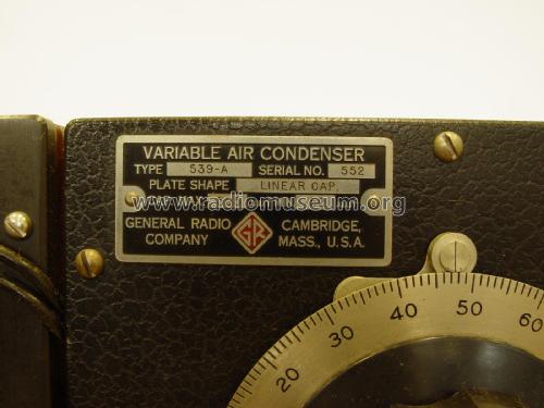 Variable Air Condenser 539A; General Radio (ID = 2267167) Ausrüstung