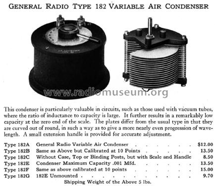 Variable Air Condenser Type 182; General Radio (ID = 2427626) Radio part