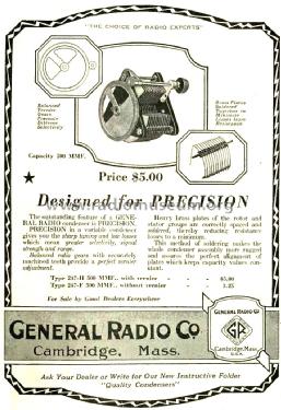 Variable Condenser 247-H , 247-F; General Radio (ID = 1279970) Radio part