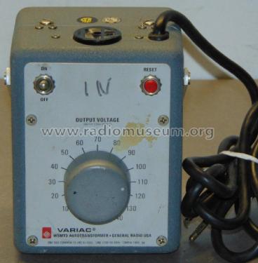 Variac Autotransformer W5MT3; General Radio (ID = 1971353) Strom-V