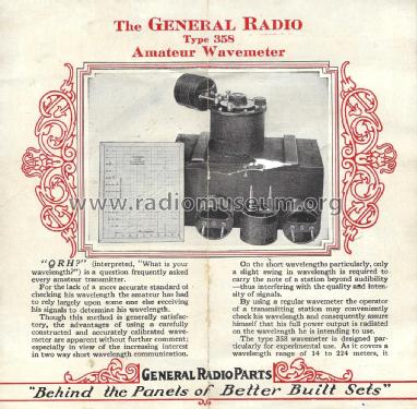 Wavemeter 358; General Radio (ID = 3081663) mod-past25