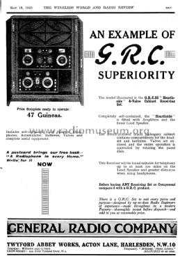 'Hearthside' 4-Valve Cabinet Receiving Set G.R.C. 52; General Radio Co. (ID = 1072515) Radio